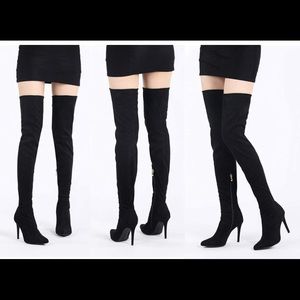 Camssoo thigh high heeled boots